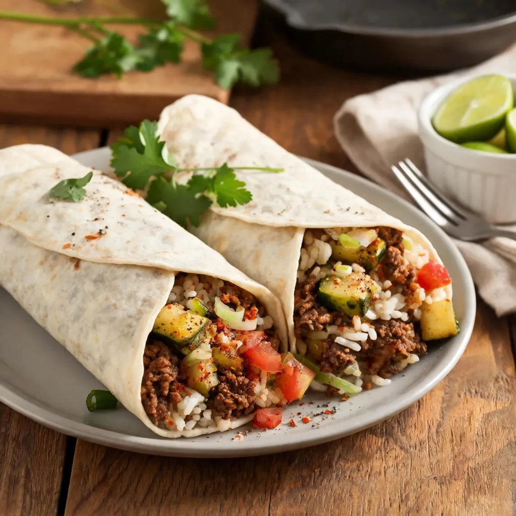 Burritos de bœuf épicé