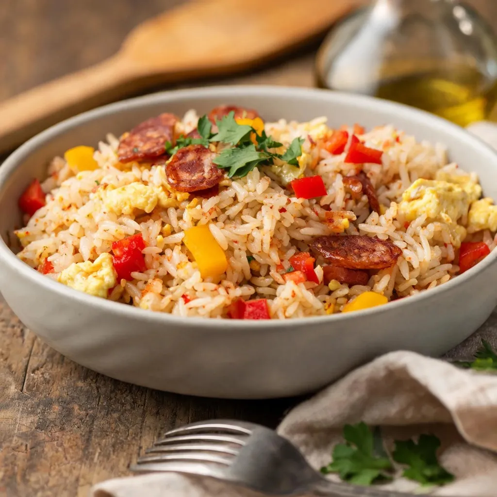 Riz sauté au chorizo